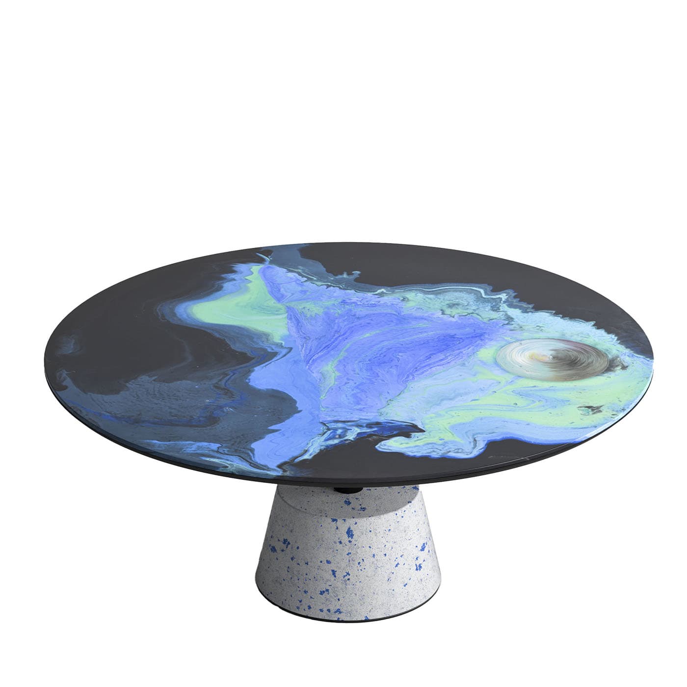 Tavolino rotondo Astraliti in metallo dai toni freddi #2