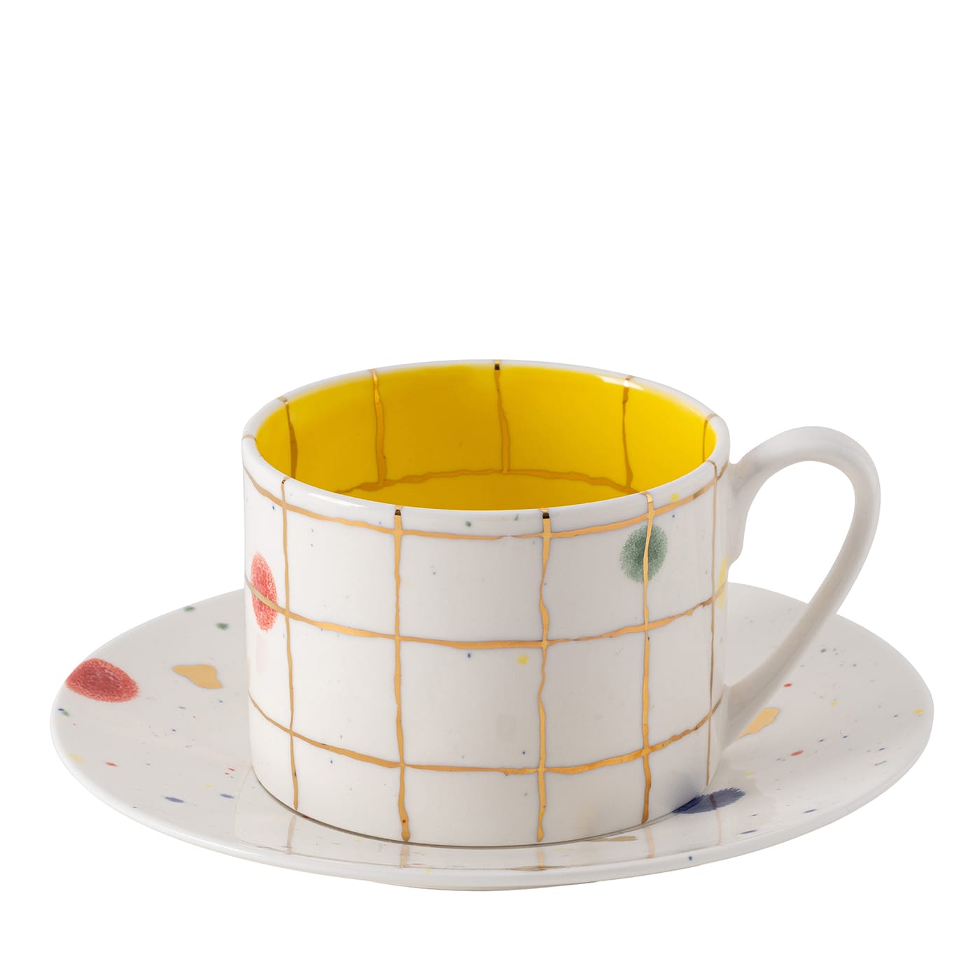 Tazza e piattino quadrati Napoli #2