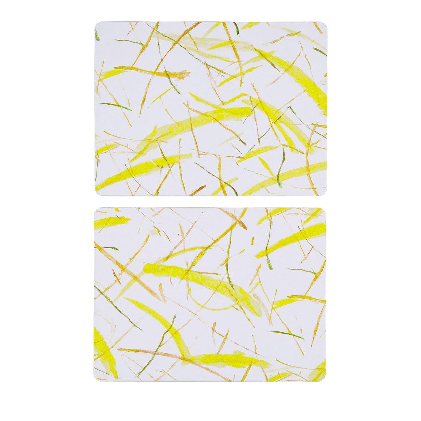 Tovagliette in fibra di legno lucida con stampa Roman Breeze