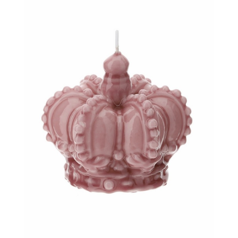 CANDELA CORONA MALVA LACCATA 6,5X6,5 CM. HERVIT