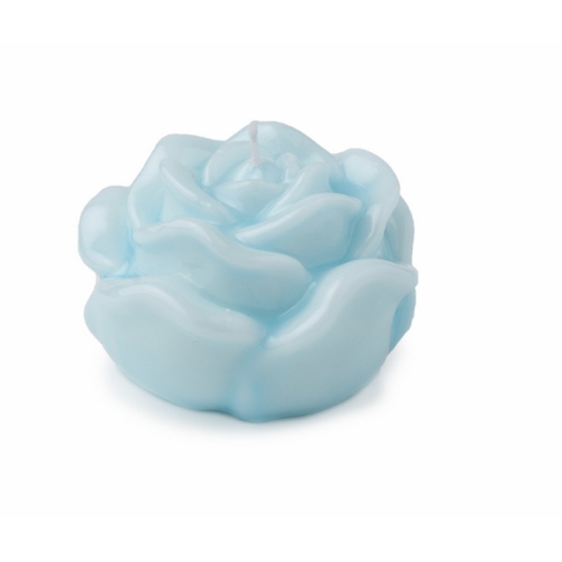 CANDELA ROSA LACCATA BLU 10X7 CM. HERVIT