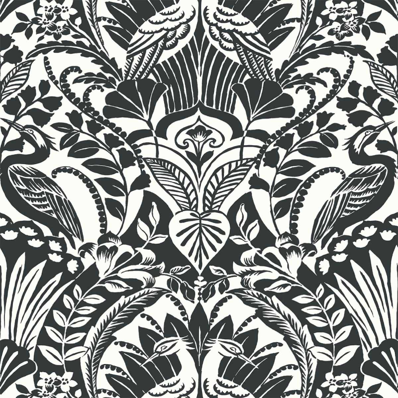 Carta da parati Aigrette Damassée  Initiales