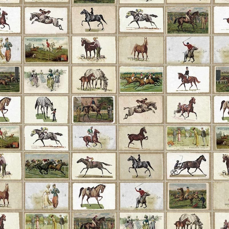 Carta da parati panoramica English Equestrian Stamps  Mindthegap
