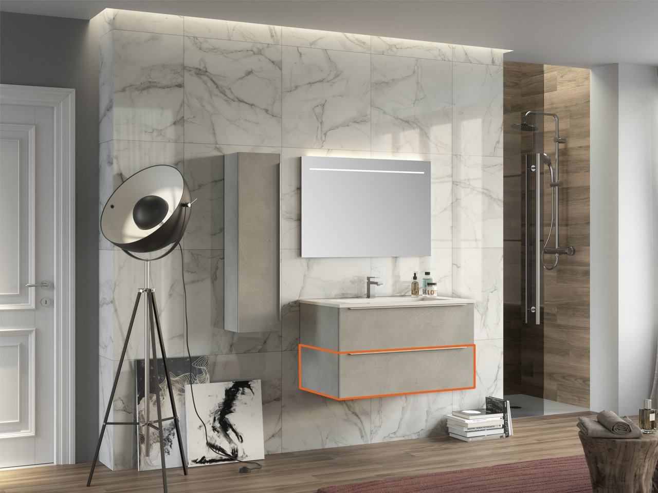 Cassettone Bagno Trendy 90X51Xh25 Cemento-16963