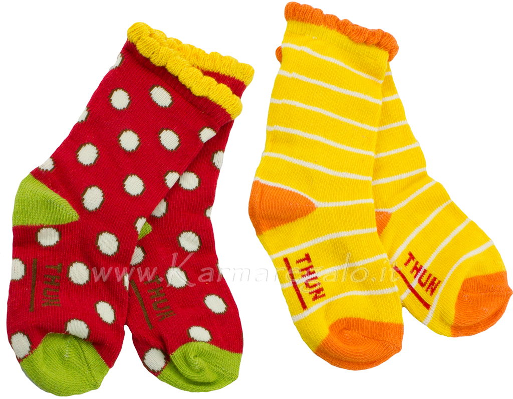 Confezione 2 calzini lunghi Coccinella Girl