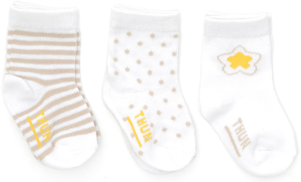 Confezione 3 paia di calzini corti Angel Neutral 78 per cento cotone