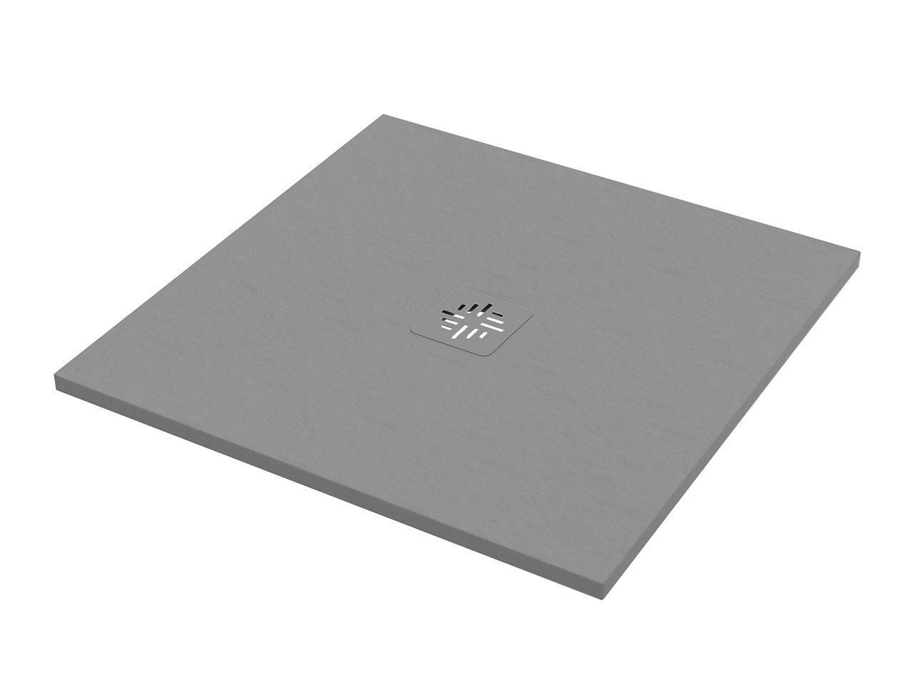 Piatto Doccia Quadrato Crypto 100x100 H2,5 cm in Resina Grigio-64695