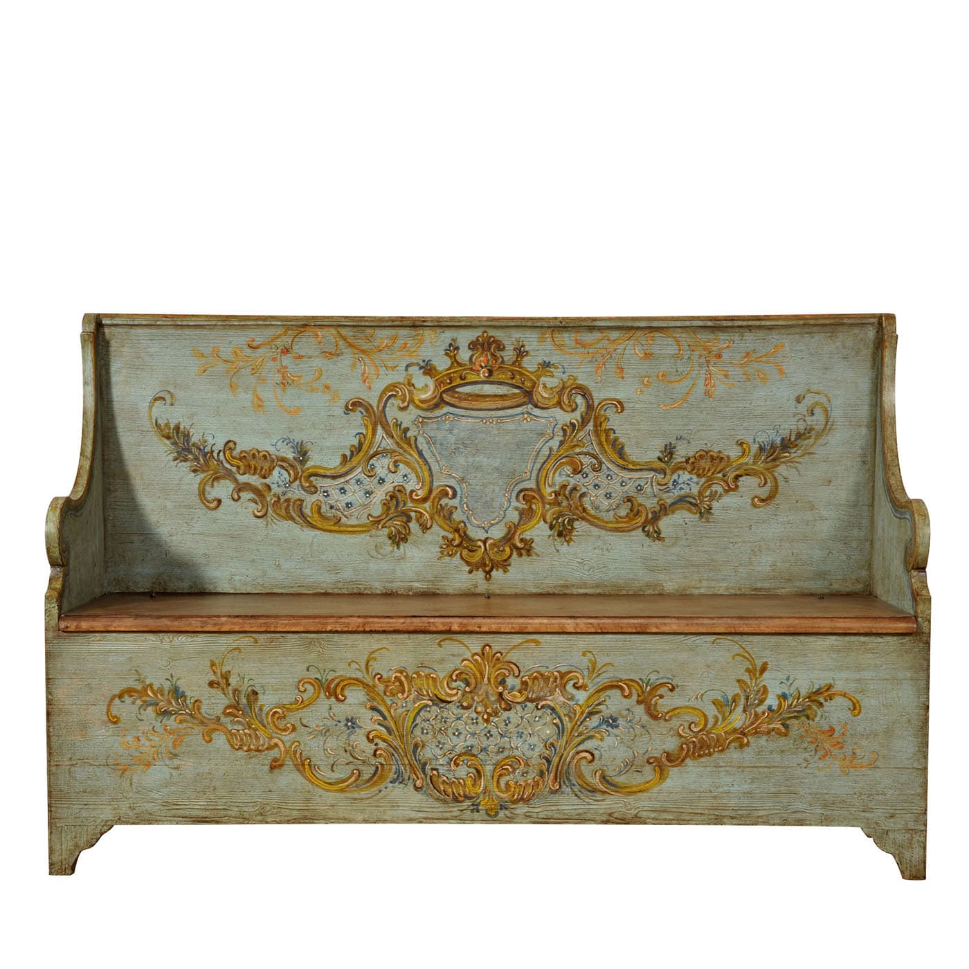 Venezia '700 Luigi XV Panca contenitore in stile barocco-veneziano