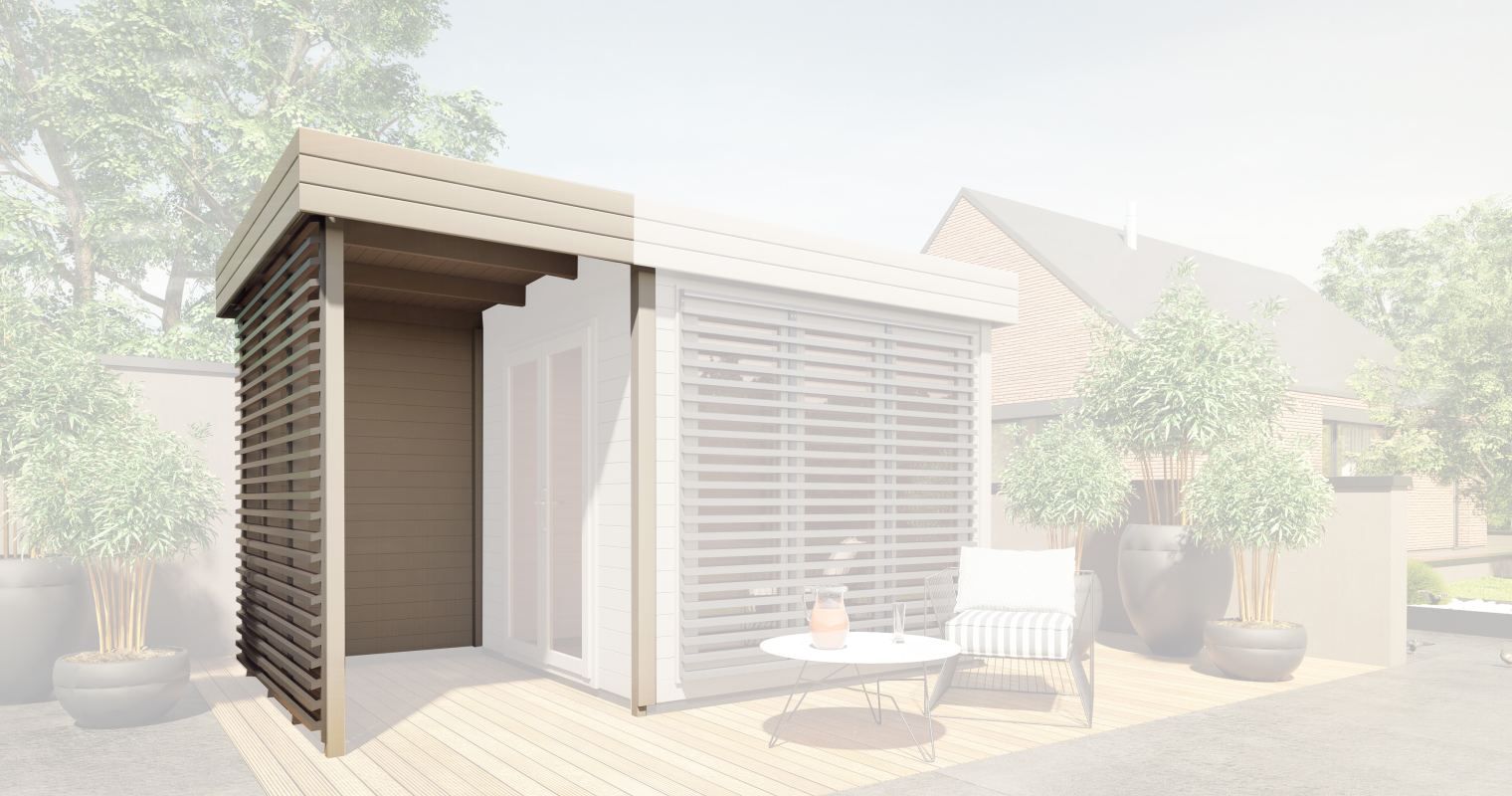 Estensione tetto per casetta da giardino prefabbricata "Nefud" e "Taklamakan", spessore: 28 mm, misure esterne (l x p): 252 x 254 cm - grigio / antracite