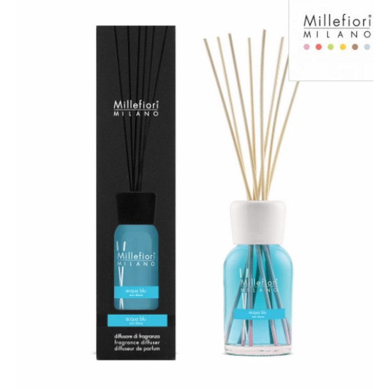 DIFFUSORE DI FRAGRANZA A STICK 250 ML ACQUA BLU MILLEFIORI MILANO