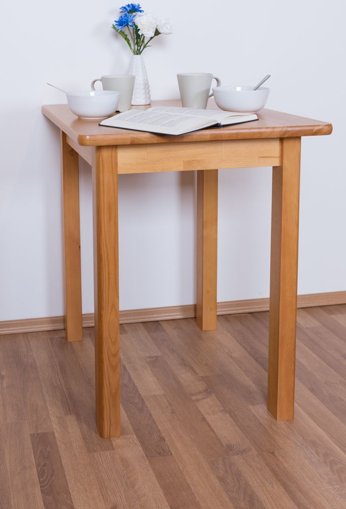 Tavolo in pino massello color ontano "Junco 233A" - 60 x 60 cm