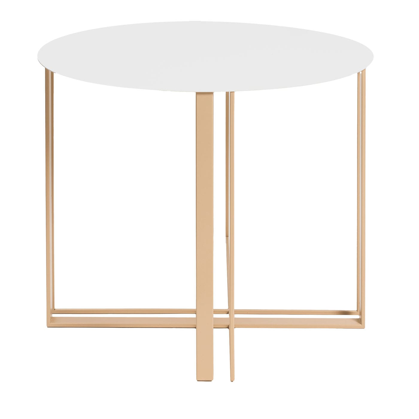 Tavolo da bistrot Intersection bianco e champagne