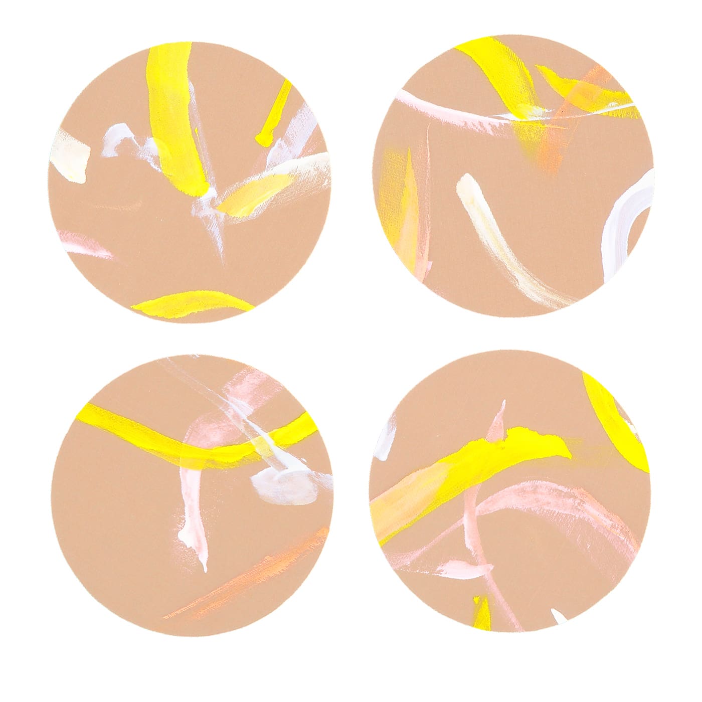 Set di 8 sottobicchieri Roman Breeze in rosa