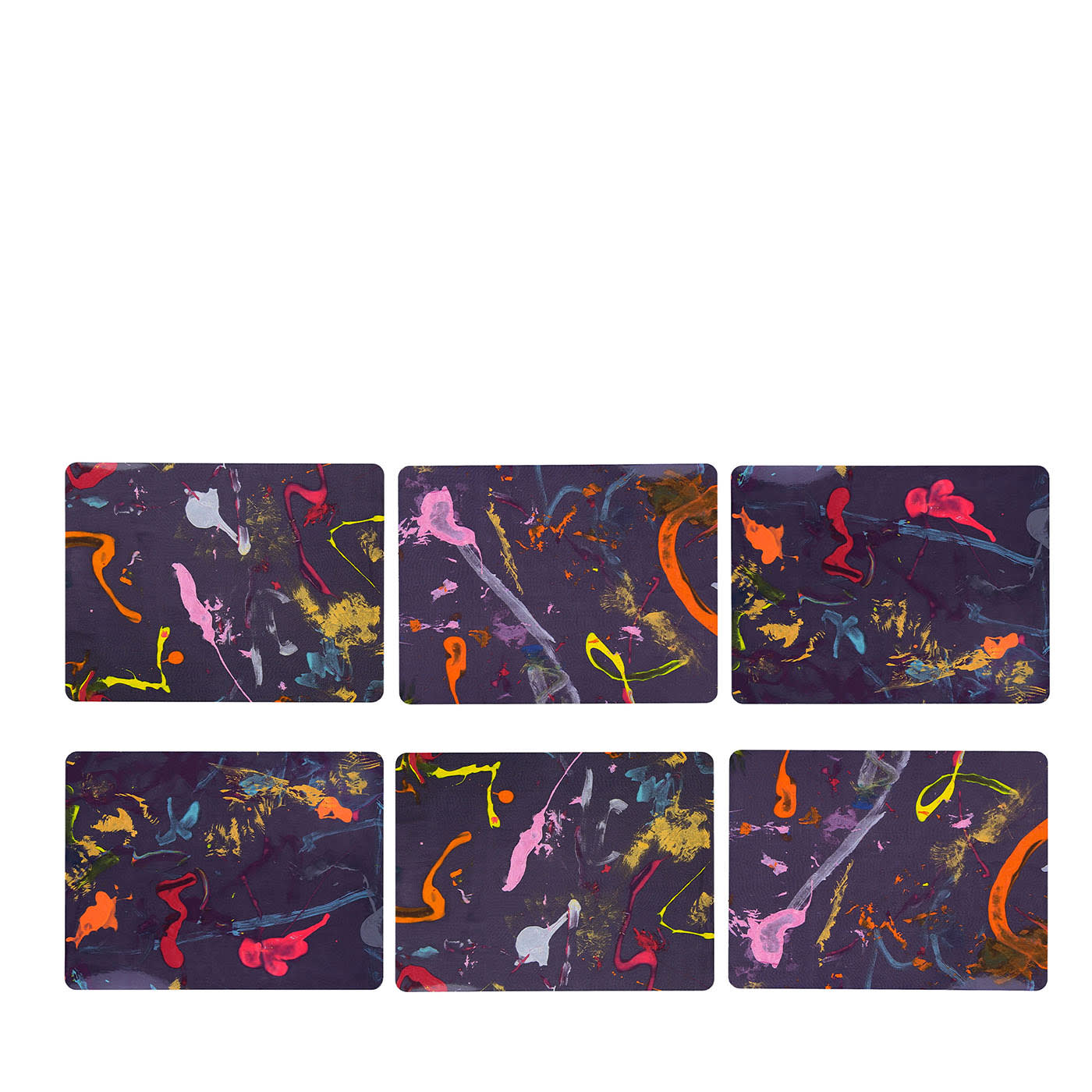 Set di 6 tovagliette rettangolari Carnevale