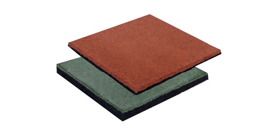 Piastrella antitrauma, 50 x 50 cm (l x p), spessore 2,5 cm - verde