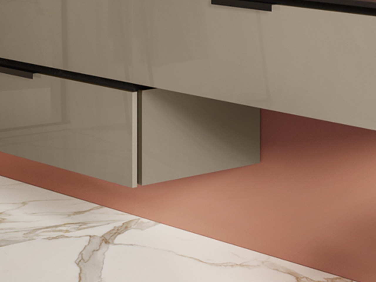 Fianchi Sinistro/Destro Touch 47x2xH26 cm Tortora Lucido-65671