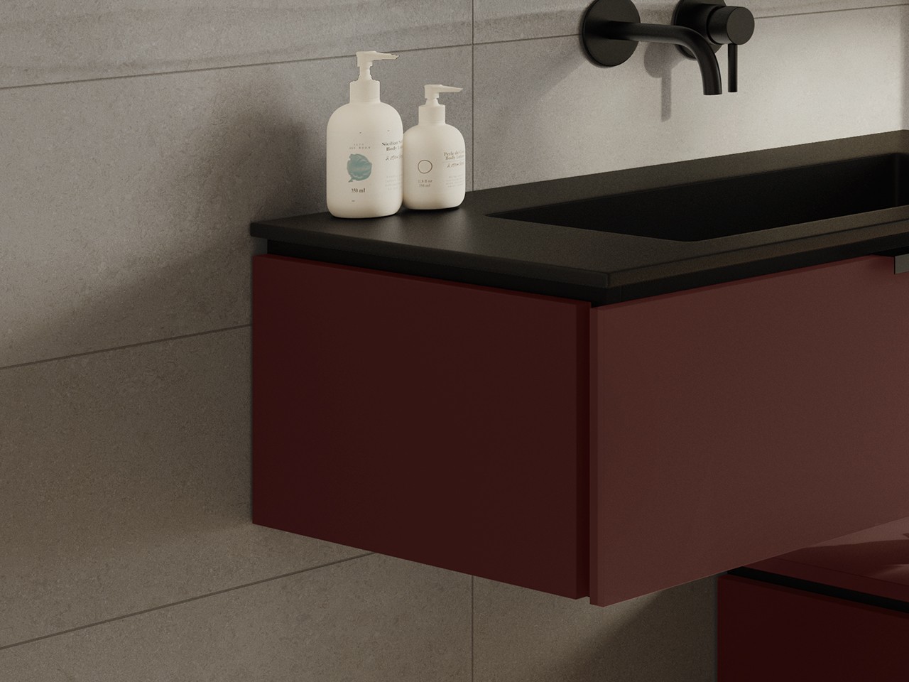 Fianchi Sinistro/Destro Touch 47x2xH26 Rosso Mattone Opaco-71962