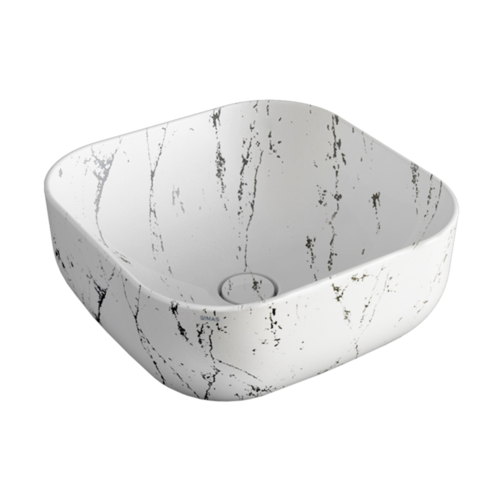 Lavabo 45 quadrato da appoggio Decori Simas