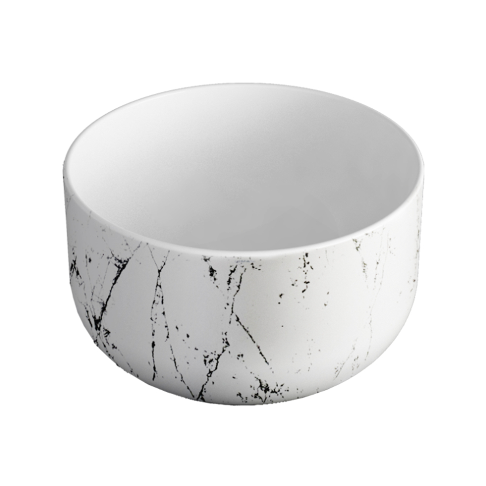 Lavabo 40 tondo alto da appoggio Statuario Decori Simas