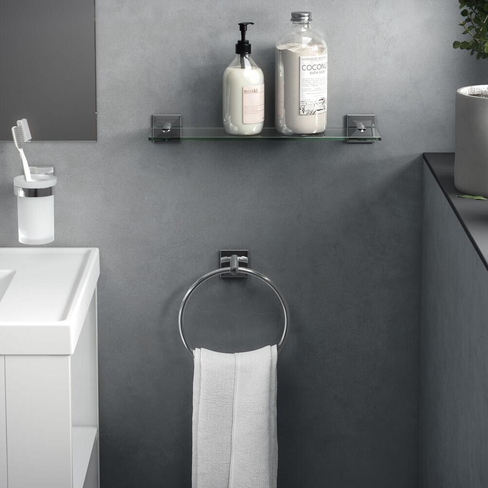 Porta salviette adesivo ad anello Duo Square Cosmic