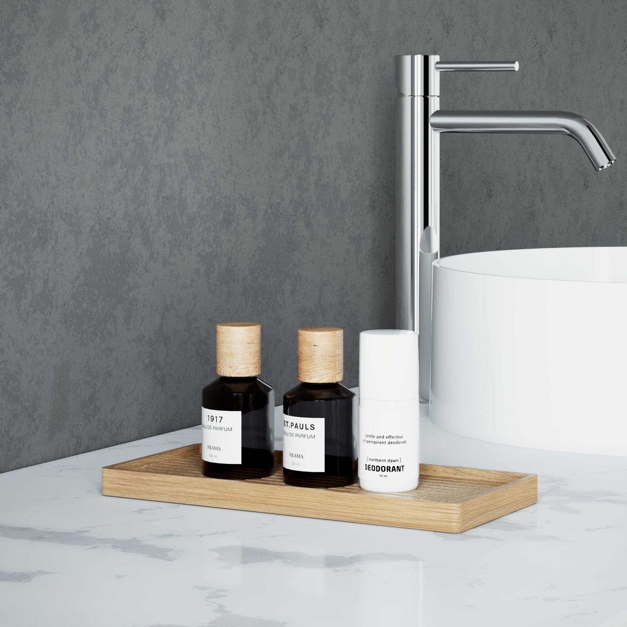 Vassoio da bagno in legno Eda Cosmic