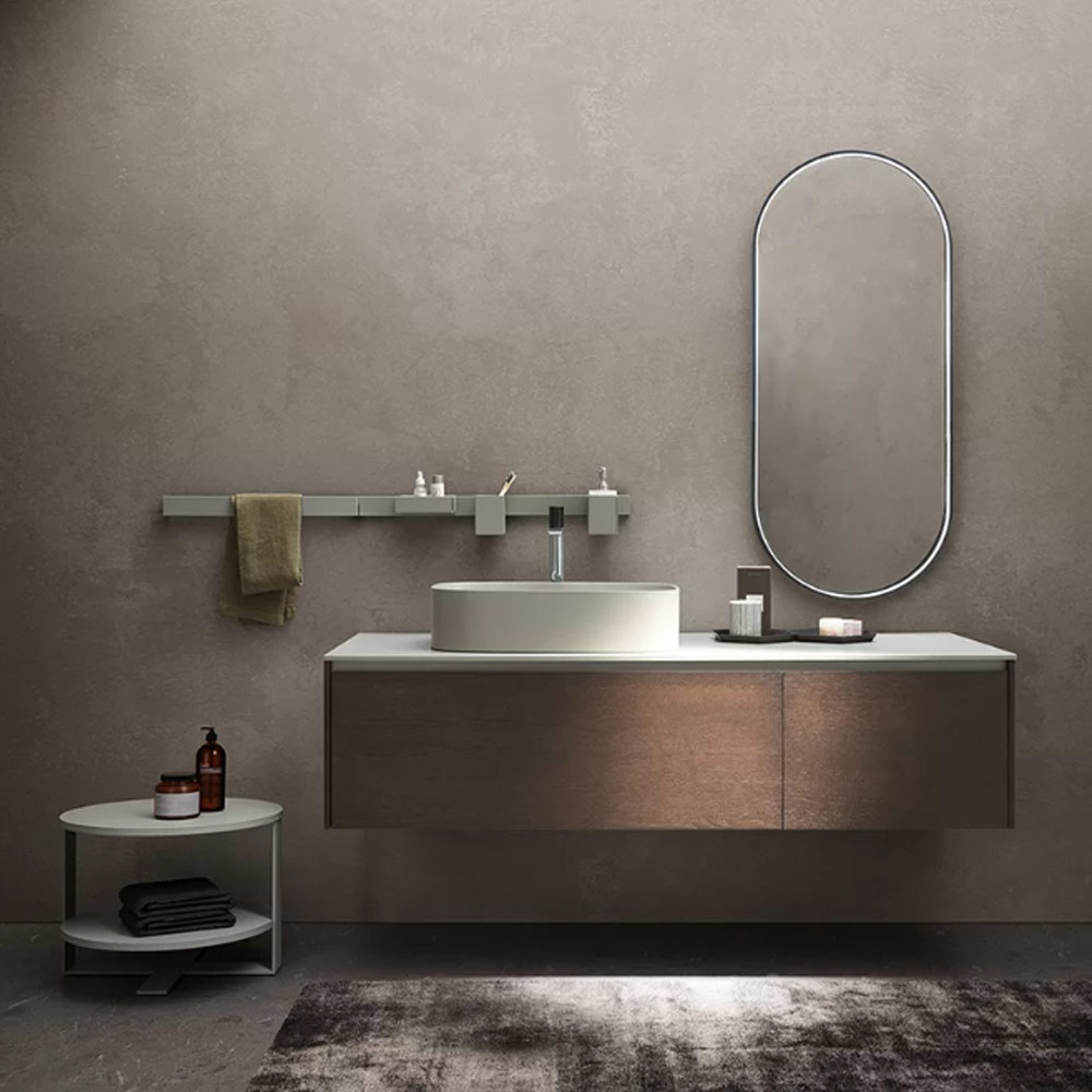 Mobile bagno sospeso Tulle 02 Fiammato Tartufo Archeda