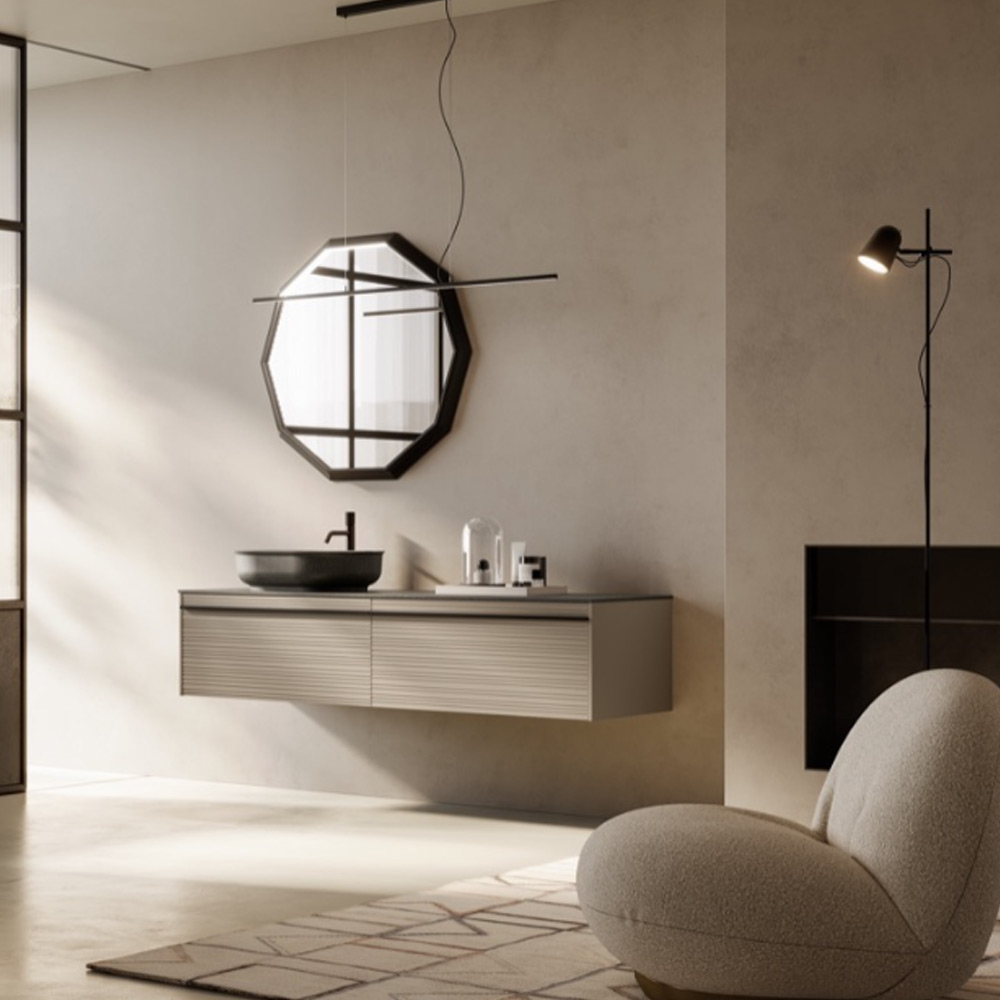 Mobile bagno con lavabo da appoggio in Graniglia Reverso 02