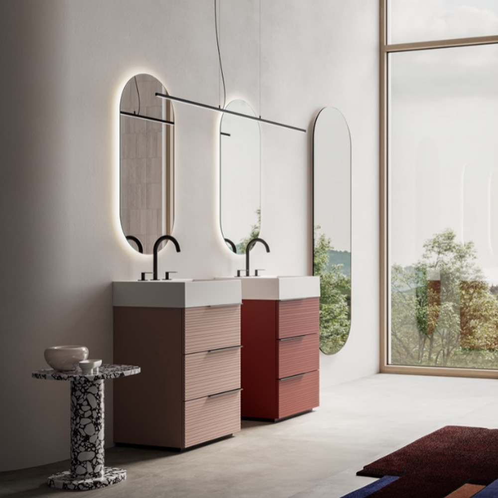 Mobile a terra con lavabo in ceramica Reverso 10