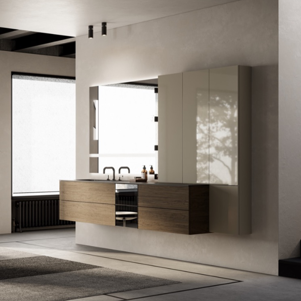 Mobile bagno sospeso con lavabo in HPL Reverso 03