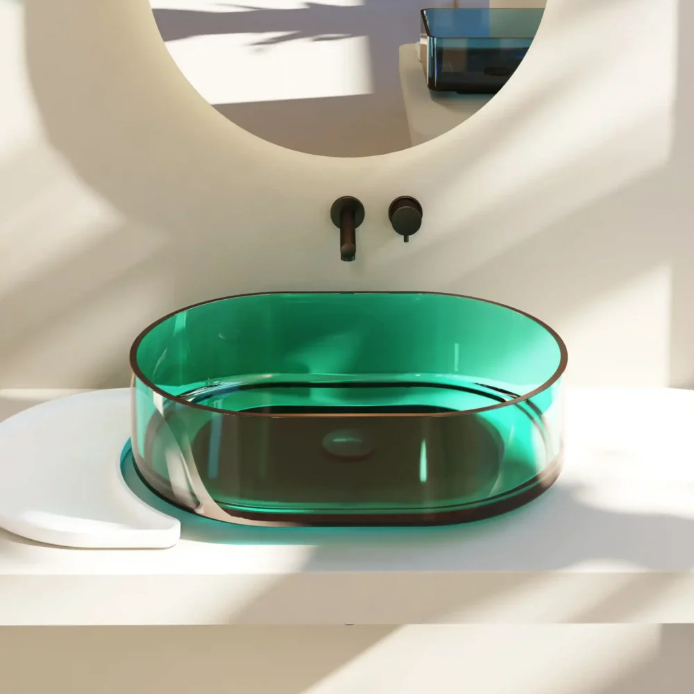 Lavabo da appoggio ovale Boxy Round L by Relax Design