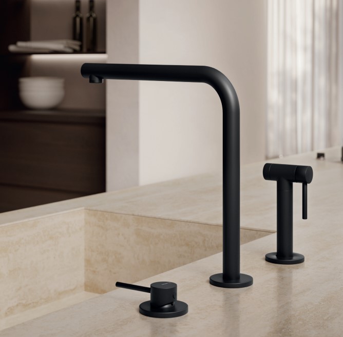 Set lavello con miscelatore, bocca girevole e doccia con arresto N21 Newform