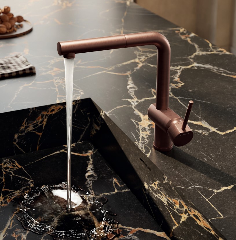 Miscelatore con bocca girevole e doccia estraibile Moony Newform