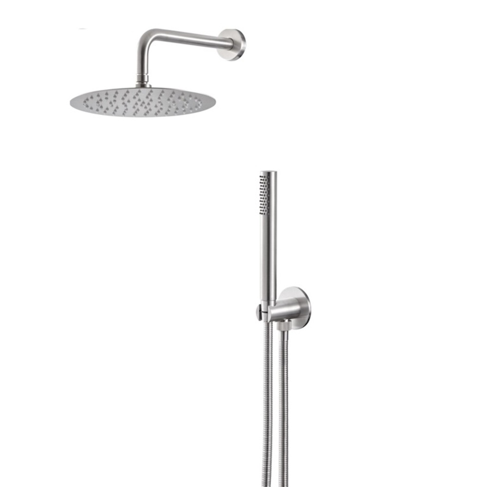 Kit doccia tondo Wellness steel by Vema