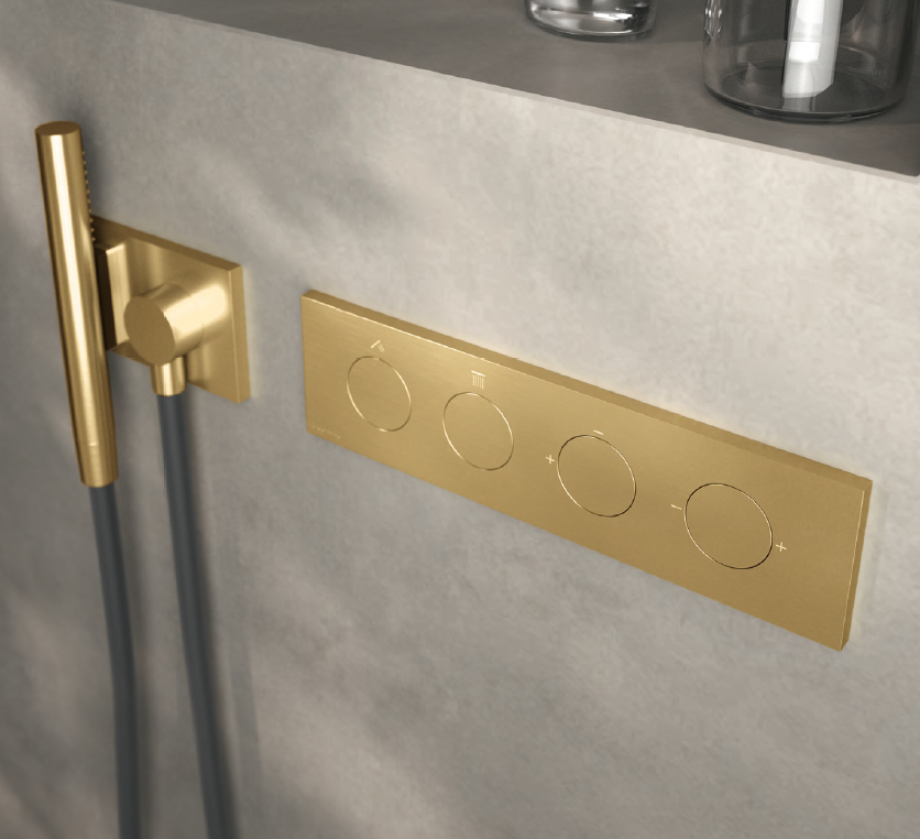 Miscelatore 2 uscite in PVD W-Touch Treemme