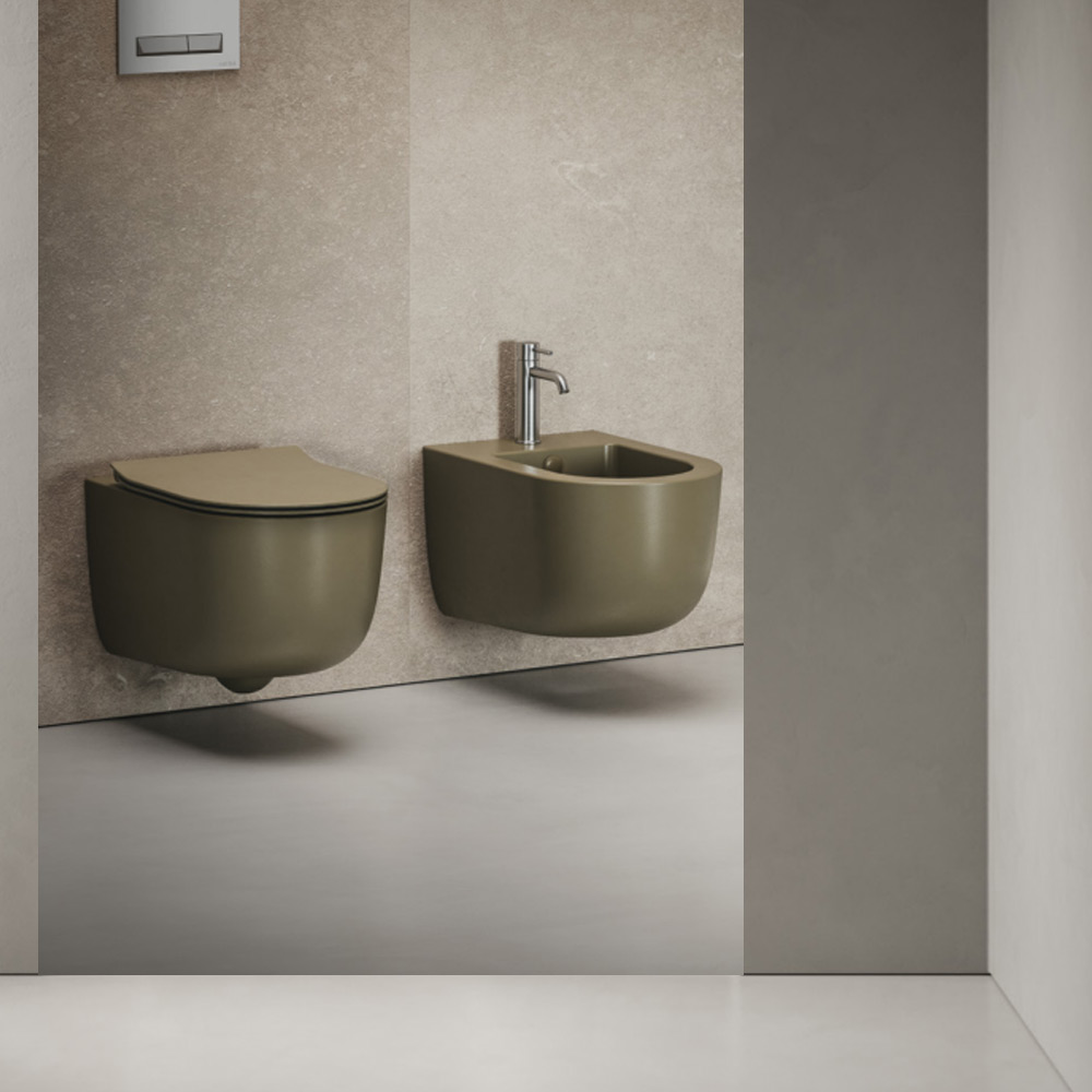 Bidet sospeso in ceramica colorata Futura Hatria