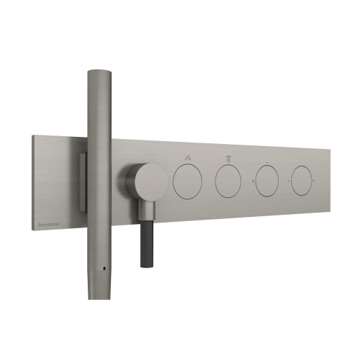 Miscelatore 2 uscite con doccetta magnetica in PVD W-Touch Treemme