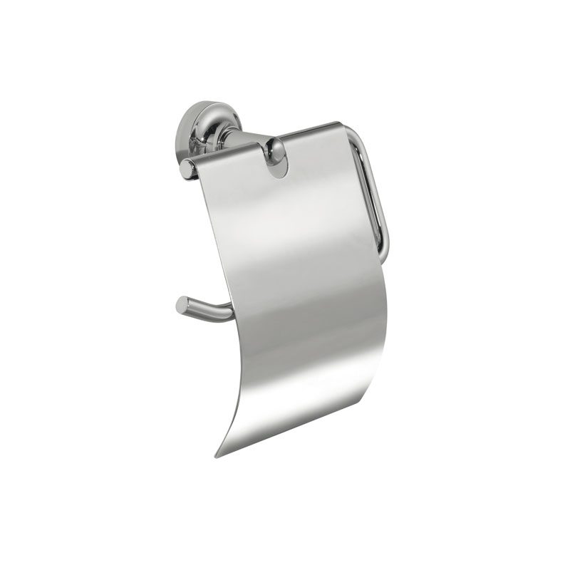 Porta carta con coperchio in cromo lucido collezione Frida by Linea G