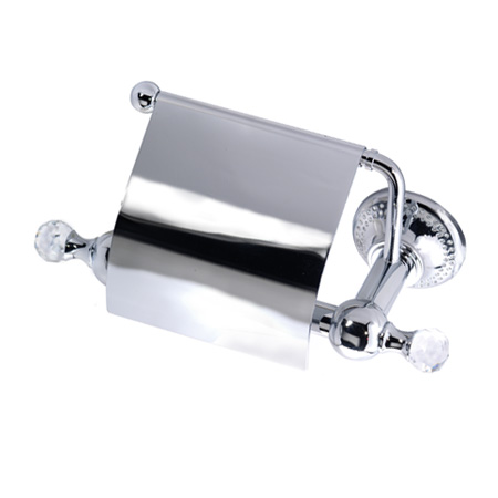 Porta carta con coperchio in finitura cromo collezione Pleiadi by Linea G