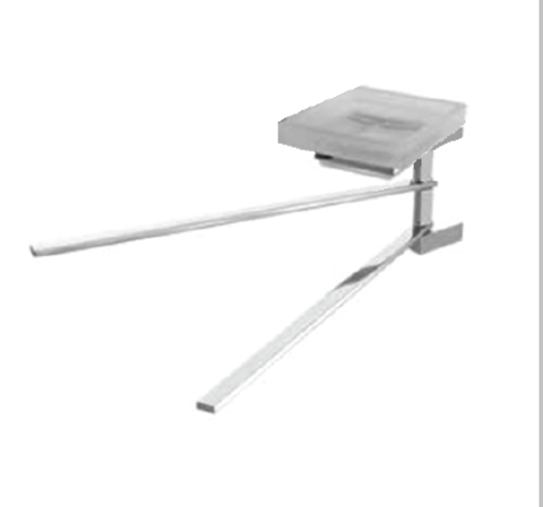 Porta salviette con snodo e porta sapone Minimal Linea G