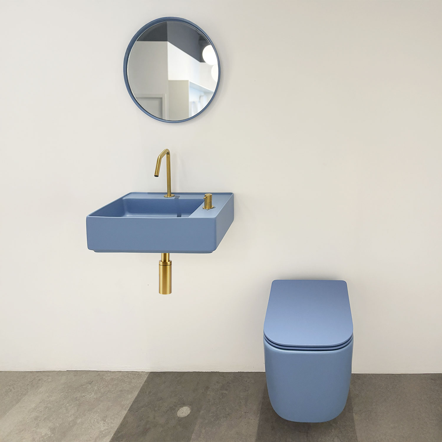 Arredo bagno completo in ceramica colorata AeT Italia