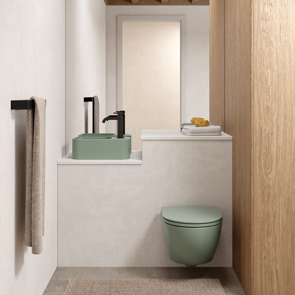 Wc sospeso in ceramica Mini Living Nic Design