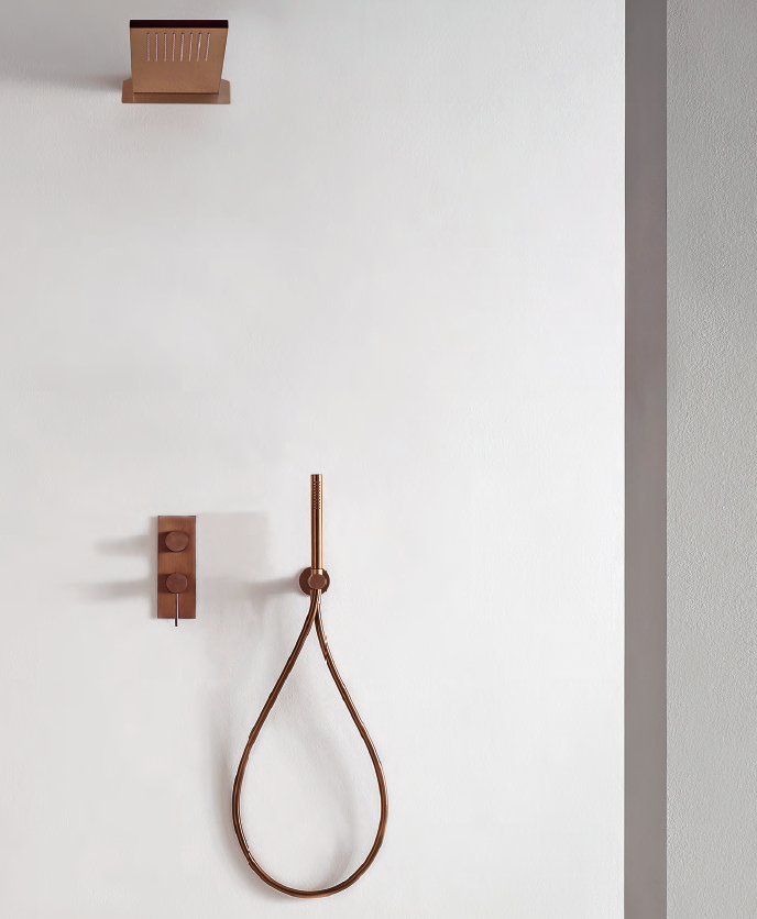 Soffione a parete in PVD Showers Treemme