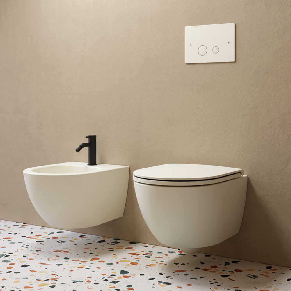 Bidet sospeso in ceramica Mini Living Nic Design