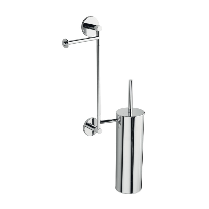 Porta scopino con incorporato porta carta Nove Linea G