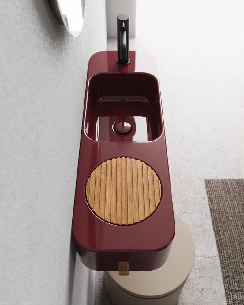 Lavabo sospeso in ceramica Nanoo 75 Nic Design