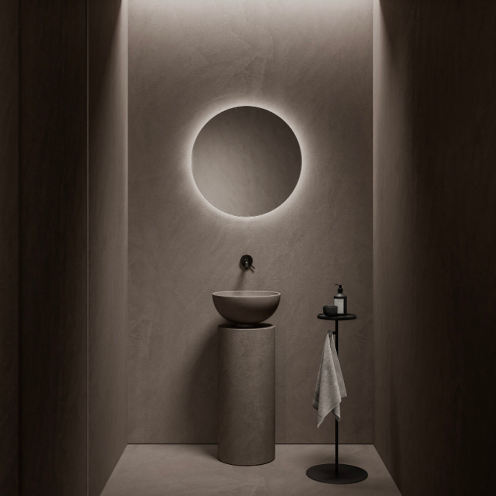 Lavabo freestanding in Cemento Argilla Pece Saba Milldue