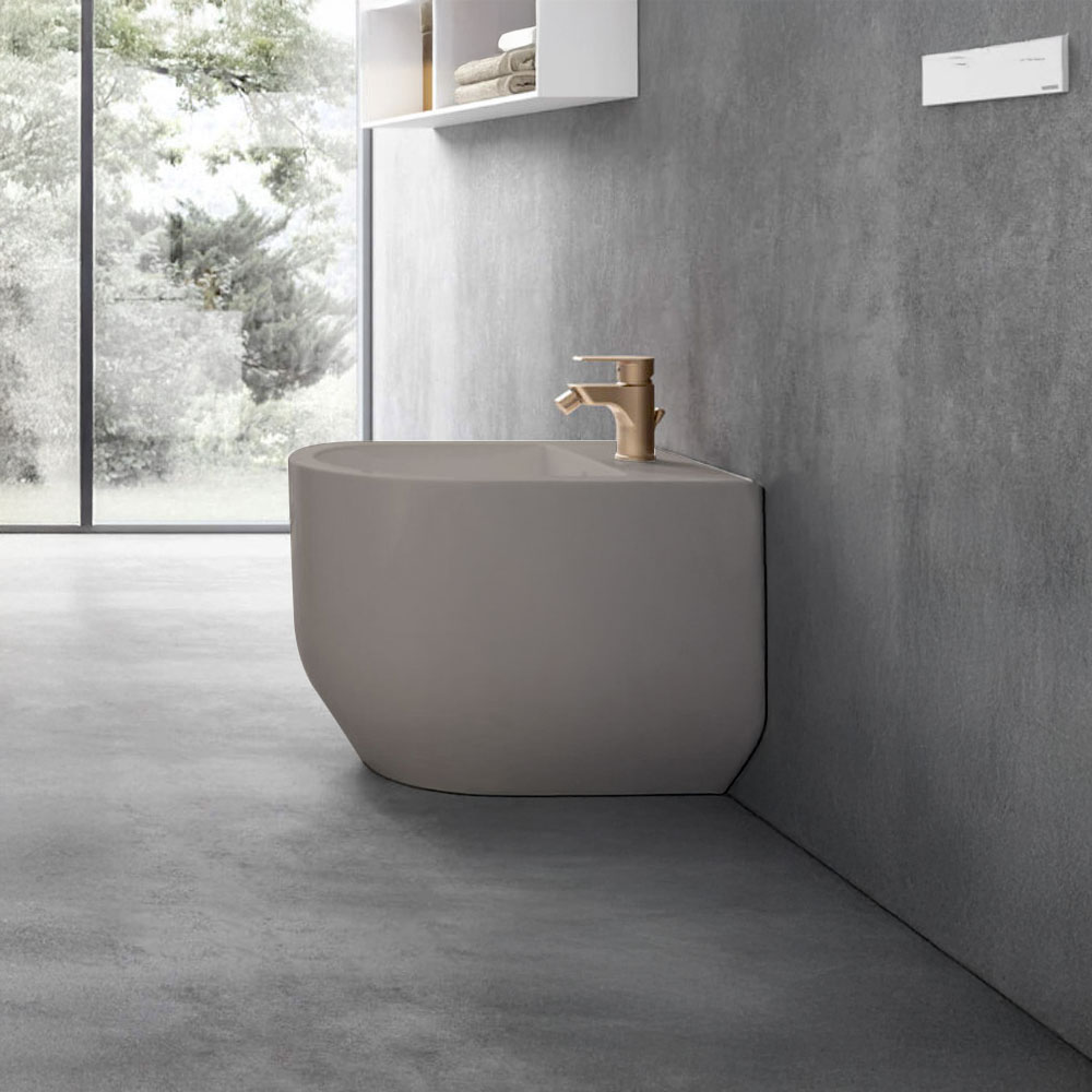 Bidet a terra Sabbia Opaco in ceramica modello Stino Hafro