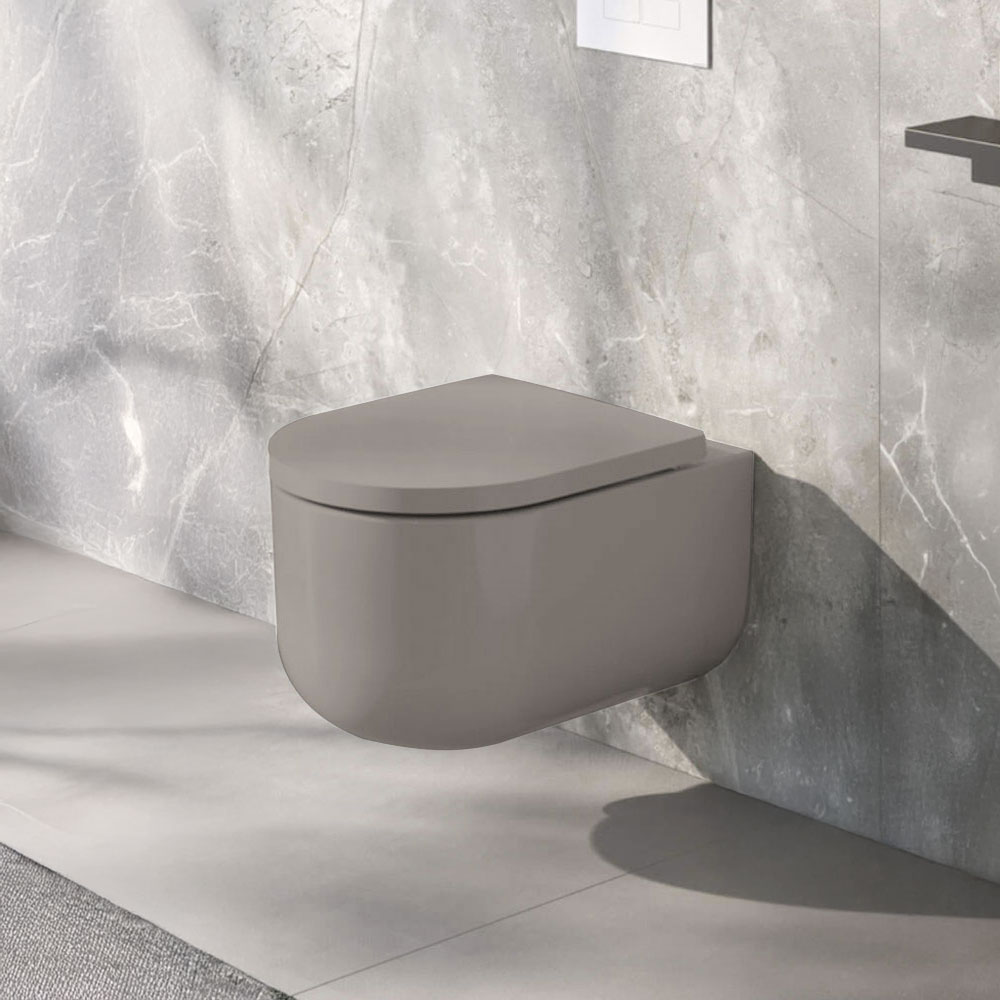 Wc sospeso finitura Sabbia Opaco in ceramica mod. Stino Hafro