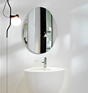 Specchio ovale Le Giare Ceramica Cielo