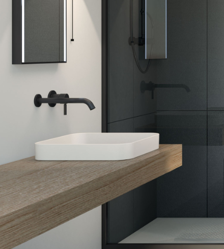Lavabo semincasso rettangolare Enjoy Ceramica Cielo